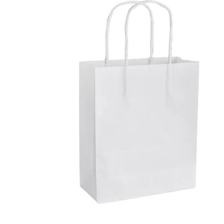 Papírtáska S, 110 g/m², kraft, 20 db, 12×15×5,5 cm, fehér - Folia Papírtáska S, 110 g/m², kraft, 20 db, 12×15×5,5 cm, fehér - Folia