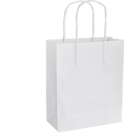 Papírtáska L, 110 g/m², kraft, 20 db, 24×31×12 cm, fehér - Folia Papírtáska L, 110 g/m², kraft, 20 db, 24×31×12 cm, fehér - Folia