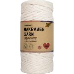   Makramé fonal PURE NATURAL, 100 m, Ø 3,5 mm, 100% pamut, extra puha - Folia