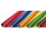   Színes transzparens celofán fólia, 70 cm x 2 m, 1 DB vegyes színek - Folia