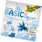   Hajtogatós papír BASIC KÉK 80g/m², 15x15cm 50 ív/csg, 5 minta