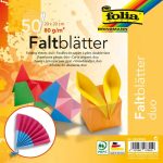   Origami papír DUO, 80g, 20x20cm, 50 ív/csg/csomag, 10 válogatott szín - Folia