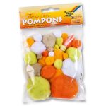   Pompon csomag sárga árnyalatok, 30 db, vegyes méretek 1-5 cm - Folia