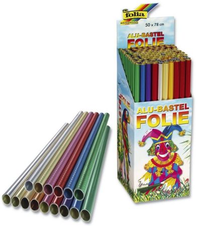 Alufólia kétoldalas,csillagmintával, 50×78 cm, 50 tekercs/doboz, vegyes színek - Folia Alufólia kétoldalas,csillagmintával, 50×78 cm, 50 tekercs/doboz, vegyes színek - Folia