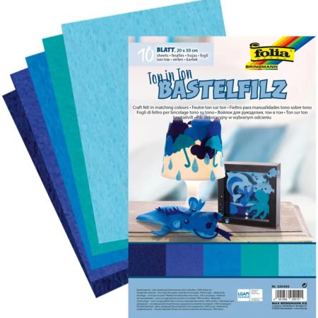 Barkácsfilc tónusos mix 150g/m², 20x30cm 10 ív/csg, kék