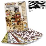   Dekorációs karton (zebra mintás) 300g, 50x70cm, 10 ív/csg - Folia