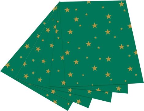 Fotókarton arany csillagokkal 300g/m² 50x70cm, 10 ív/csg zöld/arany Fotókarton arany csillagokkal 300g/m² 50x70cm, 10 ív/csg zöld/arany