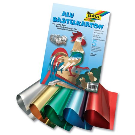 Alufólia karton 300 g/m², 35×50 cm, 10 ív/csg, vegyes színek - Folia Alufólia karton 300 g/m², 35×50 cm, 10 ív/csg, vegyes színek - Folia
