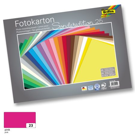 Fotókarton 300g, 50x70cm, 25 ív/csg, rózsaszín - Folia Fotókarton 300g, 50x70cm, 25 ív/csg, rózsaszín - Folia