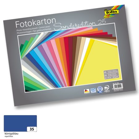 Fotókarton 300g, 50x70cm, 25 ív/csg, királykék - Folia Fotókarton 300g, 50x70cm, 25 ív/csg, királykék - Folia