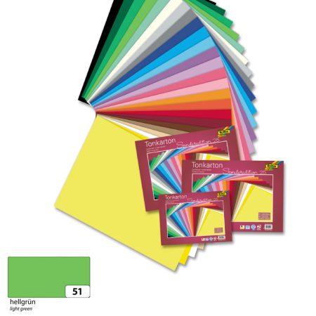 Színes fotókarton 220g, 50x70cm, 25 ív/csg, világoszöld - Folia Színes fotókarton 220g, 50x70cm, 25 ív/csg, világoszöld - Folia