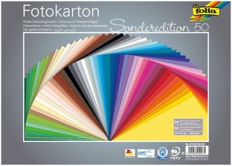 Fotókarton, 300g, 25x35cm, 50 ív/csg, vegyes színek - Folia Fotókarton, 300g, 25x35cm, 50 ív/csg, vegyes színek - Folia