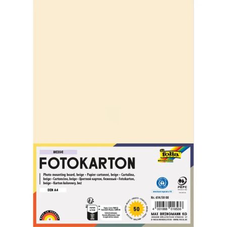 Fotókarton 300g/m² A/4 50 ív/csg, bézs Fotókarton 300g/m² A/4 50 ív/csg, bézs