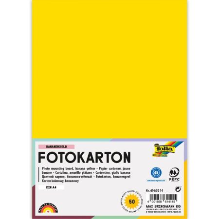 Fotókarton 300g/m² A/4 50 ív/csg, banánsárga