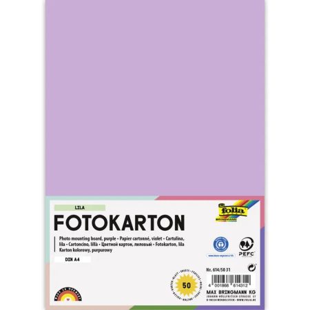 Fotókarton 300g/m² A/4 50 ív/csg, halvány lila Fotókarton 300g/m² A/4 50 ív/csg, halvány lila