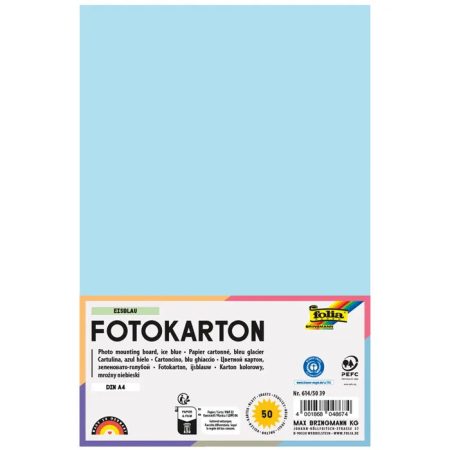 Fotókarton 300g/m² A/4 50 ív/csg, jégkék Fotókarton 300g/m² A/4 50 ív/csg, jégkék