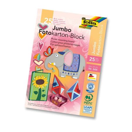 Jumbo fotókarton csomag, 24x34cm, 25 ív/csg, vegyes színek - Folia Jumbo fotókarton csomag, 24x34cm, 25 ív/csg, vegyes színek - Folia