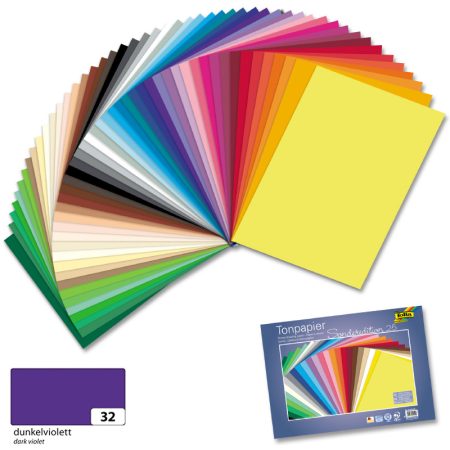 Dekorációs karton 130g, 50x70cm, 25 ív/csg, sötétibolya - Folia Dekorációs karton 130g, 50x70cm, 25 ív/csg, sötétibolya - Folia