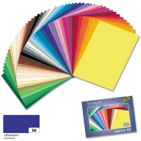 Dekorációs karton 130g, 50x70cm, 25 ív/csg, ultramarin - Folia