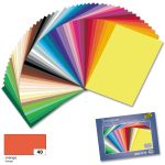   Dekorációs karton 130g, 50x70cm, 25 ív/csg, narancssárga - Folia