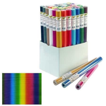 Hullámkarton tekercsben, 50x70cm 1 tekercs, szivárvány Hullámkarton tekercsben, 50x70cm 1 tekercs, szivárvány