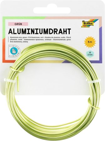 Alumínium drót, 2 mm × 5 m, zöld - Folia