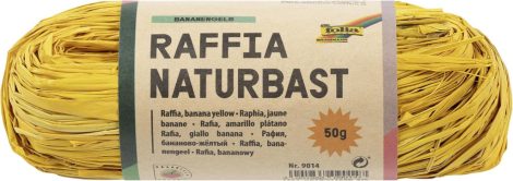 Raffia – természetes minőség, 50 g, 1 gombolyag, banánsárga - Folia