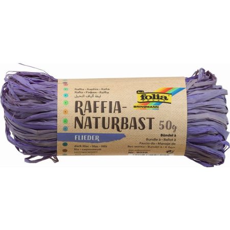 Raffia – természetes minőség, 50 g, 1 gombolyag, sötét lila - Folia Raffia – természetes minőség, 50 g, 1 gombolyag, sötét lila - Folia