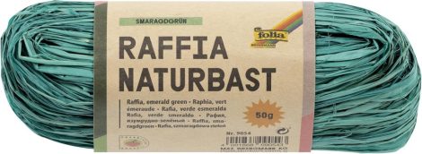 Raffia – természetes minőség, 50 g, 1 gombolyag, smaragd zöld - Folia Raffia – természetes minőség, 50 g, 1 gombolyag, smaragd zöld - Folia