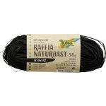  Raffia – természetes minőség, 50 g, 1 gombolyag, fekete - Folia