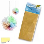   Selyempapír, 20g, 50x70cm, 5 ív/csg/csomag, citromsárga - Folia