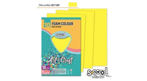 Dekorgumi A/4, 10 ív/csomag - sárga SC1187