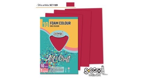 Dekorgumi A/4, 10 ív/csomag - piros SC1189