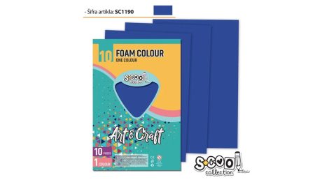 Dekorgumi A/4, 10 ív/csomag - kék SC1190