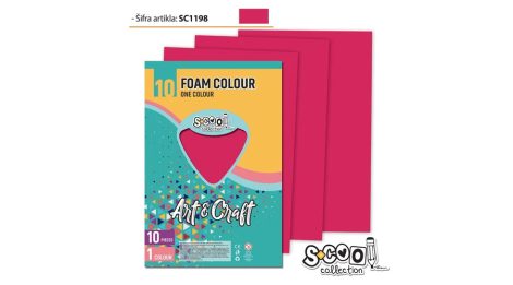 Dekorgumi A/4, 10 ív/csomag - magenta SC1198