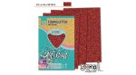 Dekorgumi glitteres A/4, 10 ív/csomag - piros SC1215