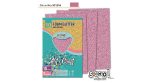 Dekorgumi glitteres A/4, 10 ív/csomag - pink SC1216